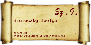 Szeleczky Ibolya névjegykártya