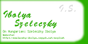 ibolya szeleczky business card